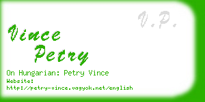 vince petry business card